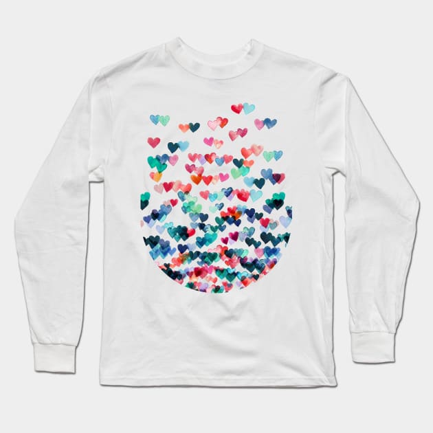 Heart Connections - Watercolor Painting Long Sleeve T-Shirt by micklyn